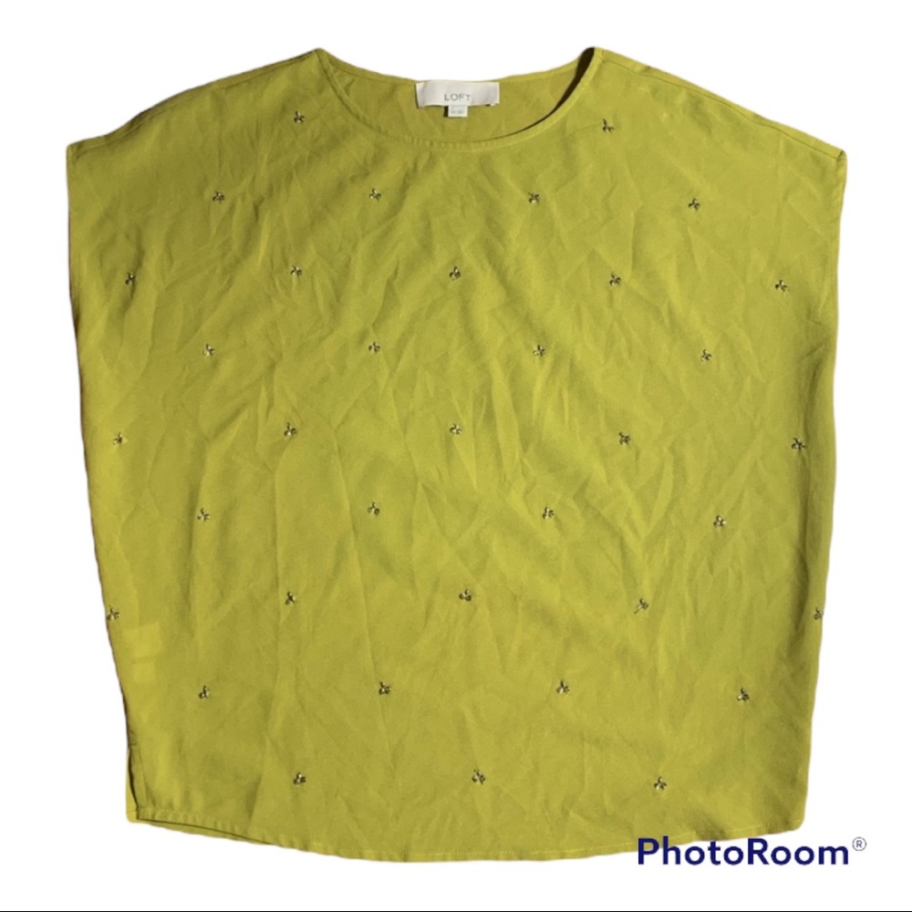 LOFT sleeveless top with beading